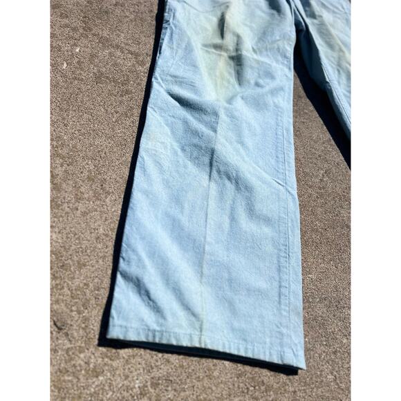 Vtg Savane Pants Men Sz 36x34 Blue Cotton Pleated Front Relaxed Straight Jeans - Picture 2 of 7